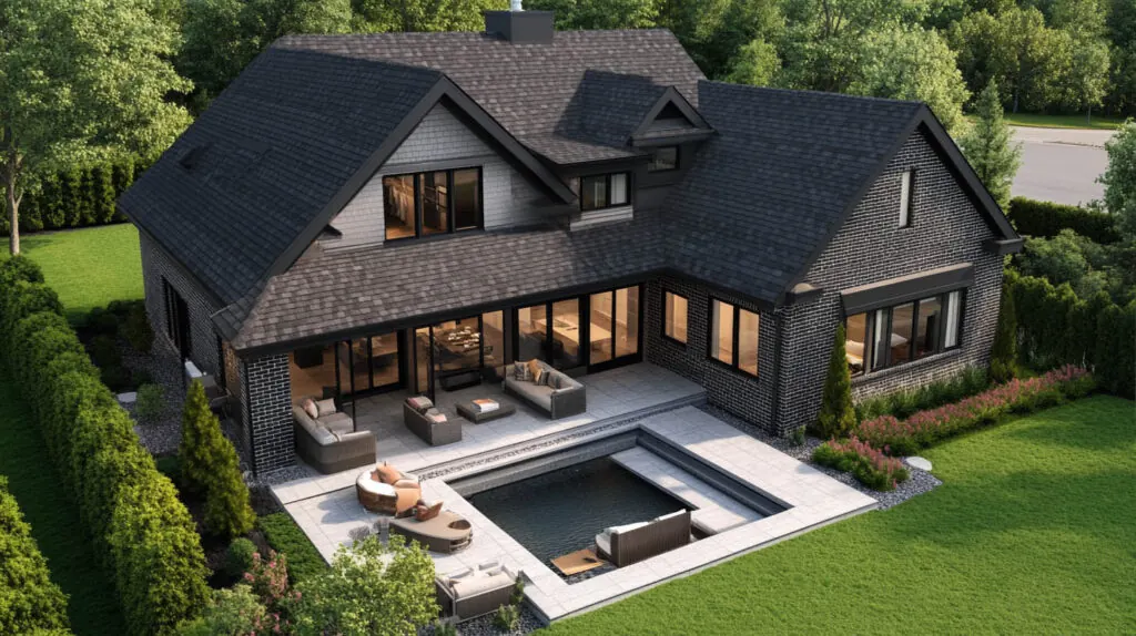 Which of the following is shown on a roof plan, Brehm Roofing