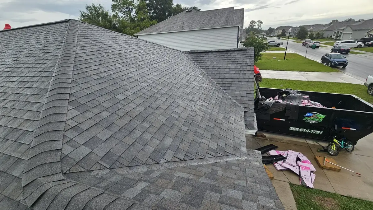 West Newberry Williamsburg Gray roof white drip edge