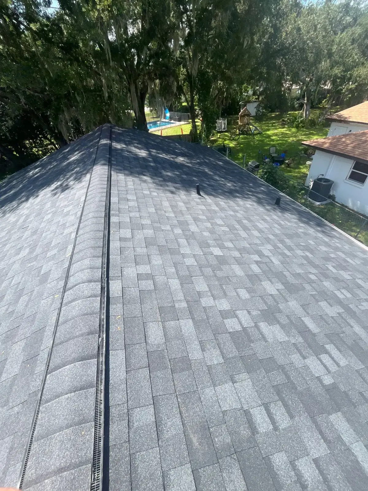 Ocala Silver Springs Shores Onyx Black roof white drip edge