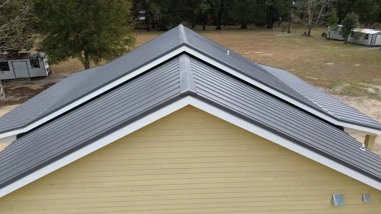 Standing seam roof, gable elevation in High Springs, Florida