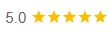 5.0 star rating