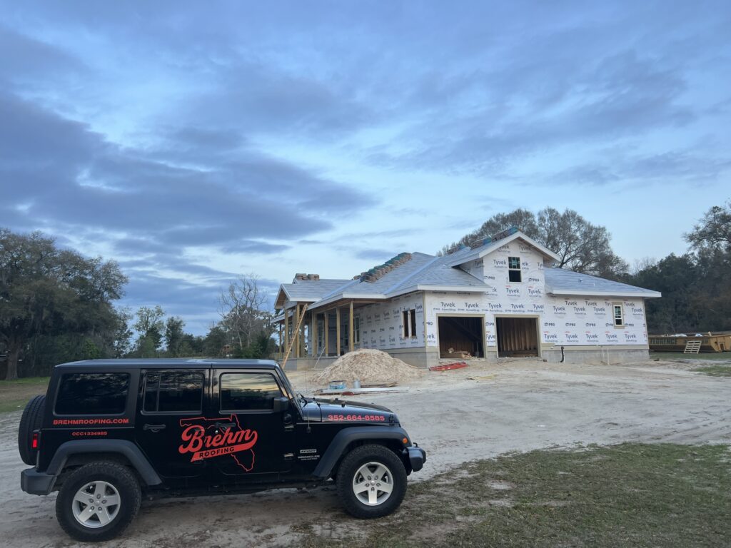 Alachua, New construction roofing, Brehm Roofing, Roof installation