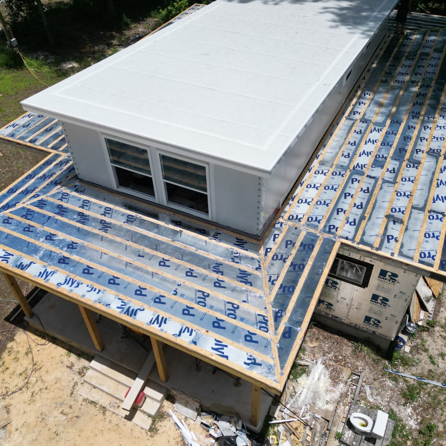 New Construction Roof Installation in Gainesville, Florida. Standing Seam Metal Roof completed by Brehm Roofing.