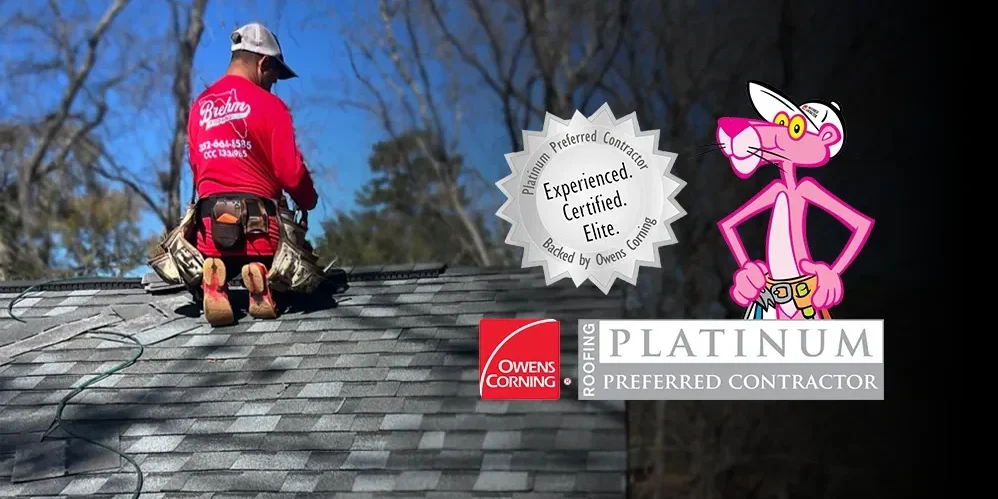 roofing Contractor inspecting high-quality asphalt shingles