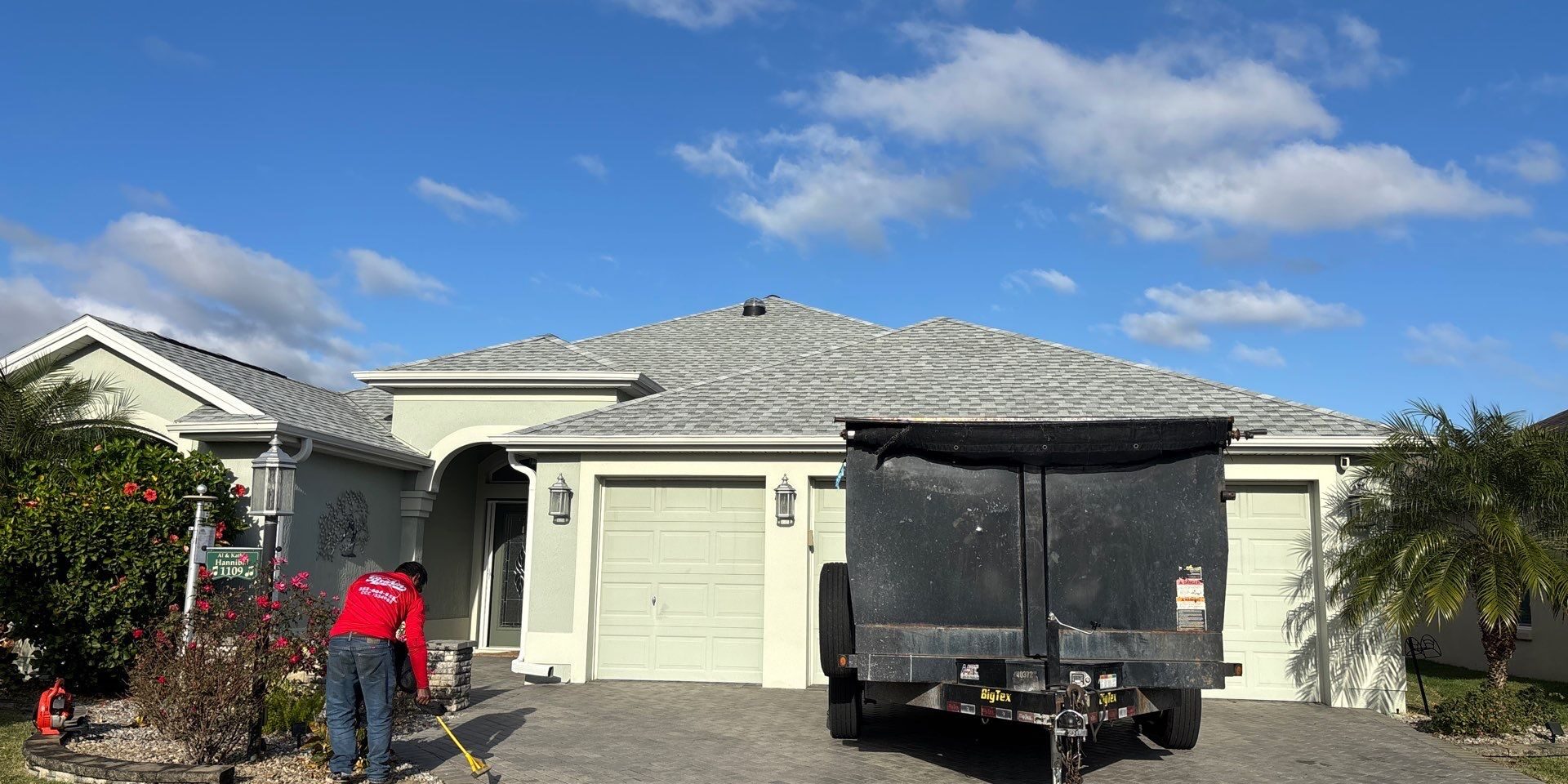 Beautiful home with a new roof.
